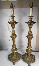 Magnificent Tall Spanish Vintage Lamps