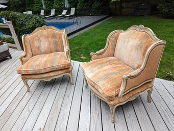 Pair Of French Louis XV Club Chairs By Yale R. Burge