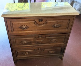 Victorian Marble Top 3 Draw Dresser