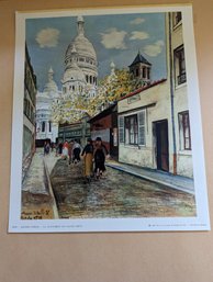 M. Utrillo Print  Matted Not Framed- La Basilique Du Sacre -Coeur