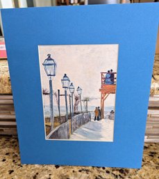 Print Of Van Gogh's, At Montmartre, Matted, No Frame