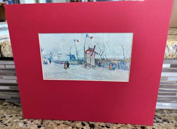 Print Of Van Gogh's, Montmartre, Matted, No Frame