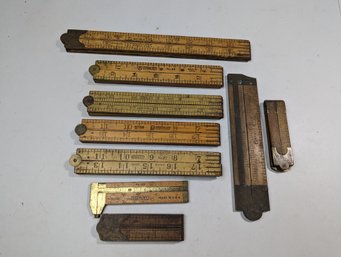 Stanley Wooden Ruler Lot