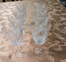 Vintage Waterford 'Alana' Pattern Glasses Set Of 8 Wine Glasses