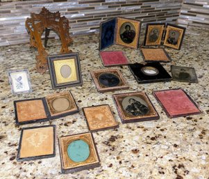 Lot Of 17 Antique Photo Frames