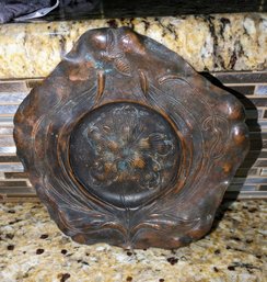 Antique Embossed Copper Tray