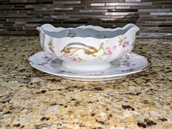 Antique Early 1900's Theodore Haviland Limoges Gravy Boat