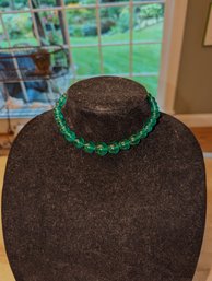 Emerald Jade Green Beaded Necklace