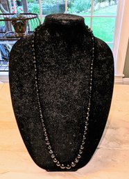 Black Faceted Beaded Necklace