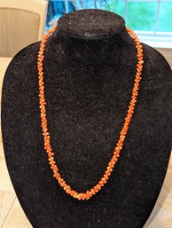 Vintage Long Coral Necklace