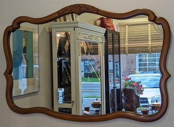 Vintage Large Wood Carved French Mirror