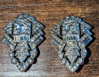 1920's/30's Art Deco Clip On Earrings