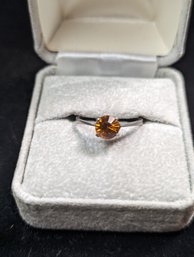 Sterling  Citrine Ring Sz 7