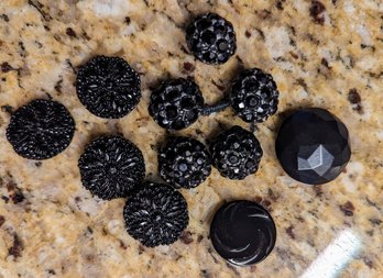 Lot Of 10 Blk. Buttons