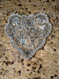 Cut Crystal Heart Dish