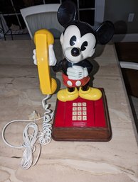 Vintage 1976 Mickey Mouse Push Button Telephone