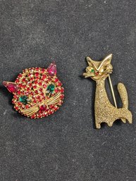 Vintage Cat Brooches