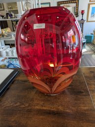 Waterford Red Evolution Ginger Jar Vase