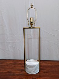 West Elm Marble & Brass Industrial Table Lamp