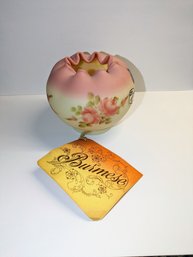 Vintage Fenton Burmese Rosebowl Vase