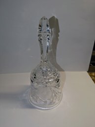 Crystal Cut Bell With Floral Etched Design