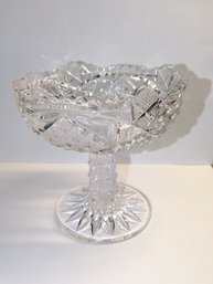 Brillant Cut Crystal Starburst Candy Dish