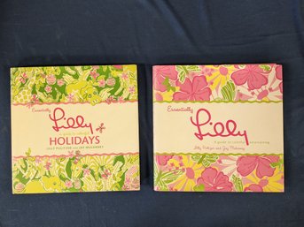 Pair Of Signed 'Essentially Lilly' Lilly Pulitzer Books On Entertaining