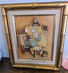 Vintage 3D Framed Art Of Norman Rockwell