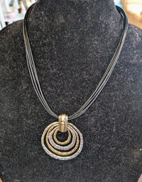 Circle Pendant Necklace 2 Sided