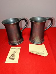 2 Wilton Tankard Pewter Beer Steins