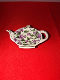 Lefton China Hand-painted Tea Bag Holder