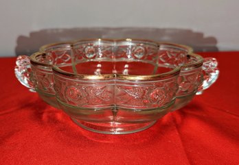 1960's Jeannette Glass Clear Cut Crystal Bowl