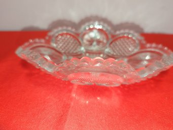 Cut Crystal Relish/Pickle Dish