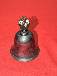 Vintage Silver Plate & Enamel Bell