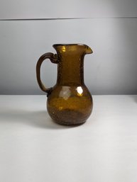 Crackle Glass Pitcher