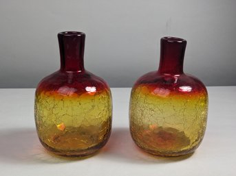 Amberlina Crackle Glass