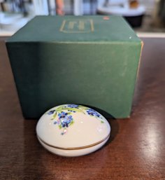 Vintage Limoges Floral Egg Trinket Box