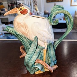 Fitz & Floyd Crane/Heron Teapot