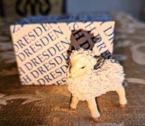 Dresden Baby Sheep Figurine