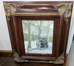 Vintage Oil Painting 'Central Park' By Artist Peter O'Neill, Signed & Framed