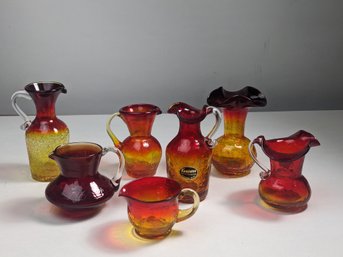 Crackle Glass Lot