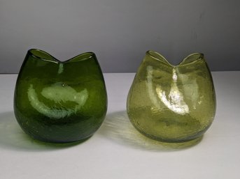 Crackle Glass Vases