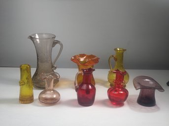 Crackle Glass Lot