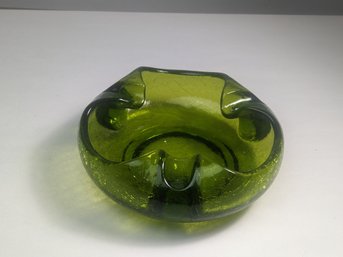 Crackle Glass Ashtray