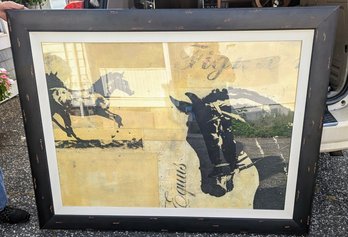 Very Large Equine Signed, Framed & Matted Gilcee