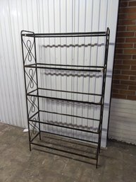 Vintage Iron/glass Bookshelf