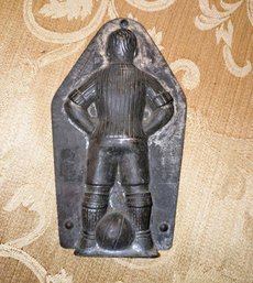 Vintage Soccer Player Metal Cookie Mold