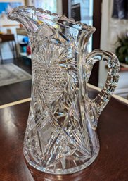 Vintage Cut Crystal Pitcher