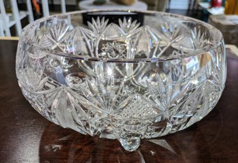 Footed Cut Crystal Bowl