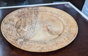 Vintage Wood 'Give Us This Day Our Daily Bread' Plate